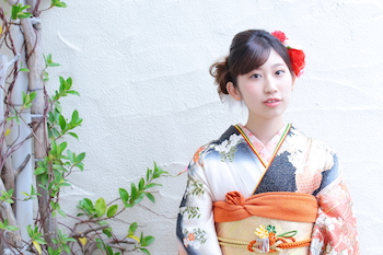 成人式の女性
